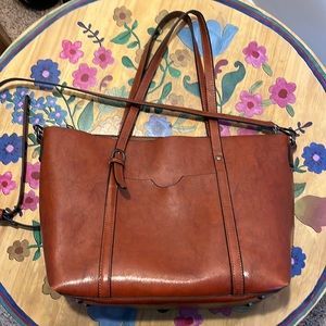 Brown leather purse